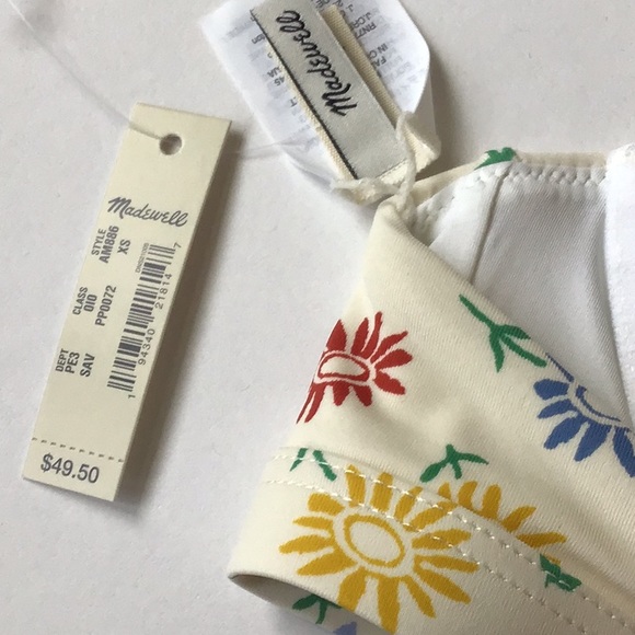 Madewell Second Wave Sunny Floral Bikini Top - Picture 9 of 10